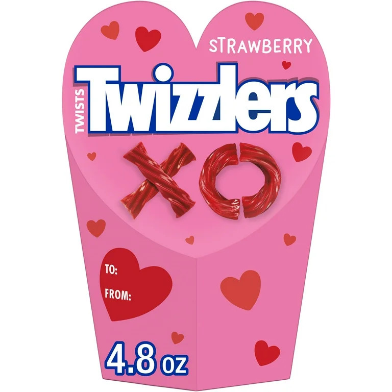 Twizzlers Twists Strawberry Flavored Licorice Style Valentine's Candy, Gift Box 4.8 oz | Walmart (US)