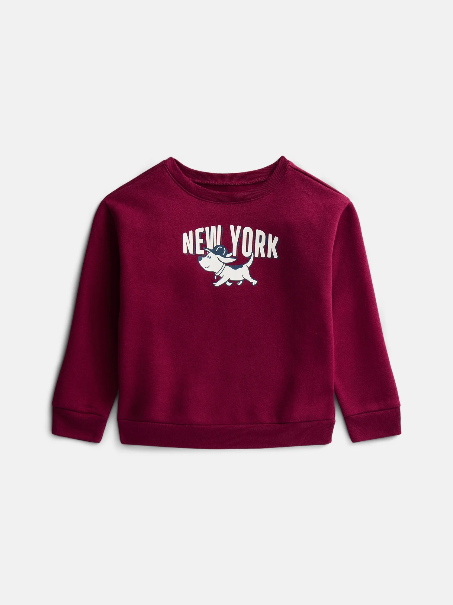 Wonder Nation Baby & Toddler Boys Graphic Fleece Crewneck Sweatshirt, Sizes 6M-5T | Walmart (US)