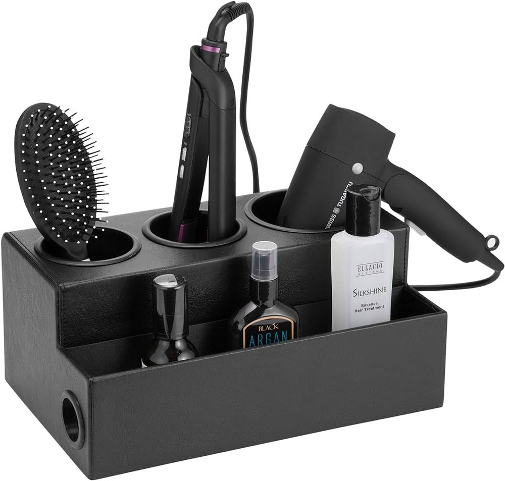 Hair Dryer Holder Hair Tool and Styling Organizer, Bathroom Countertop Blow Dryer Organizer, Vani... | Amazon (US)