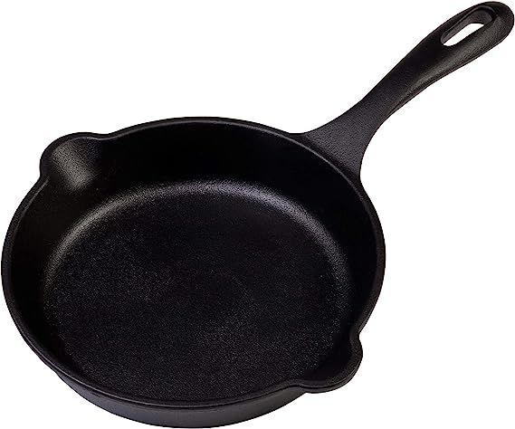 Victoria 6.5 Inch Mini Cast Iron Skillet. Small Frying Pan,Seasoned with 100% Kosher Certified No... | Amazon (US)