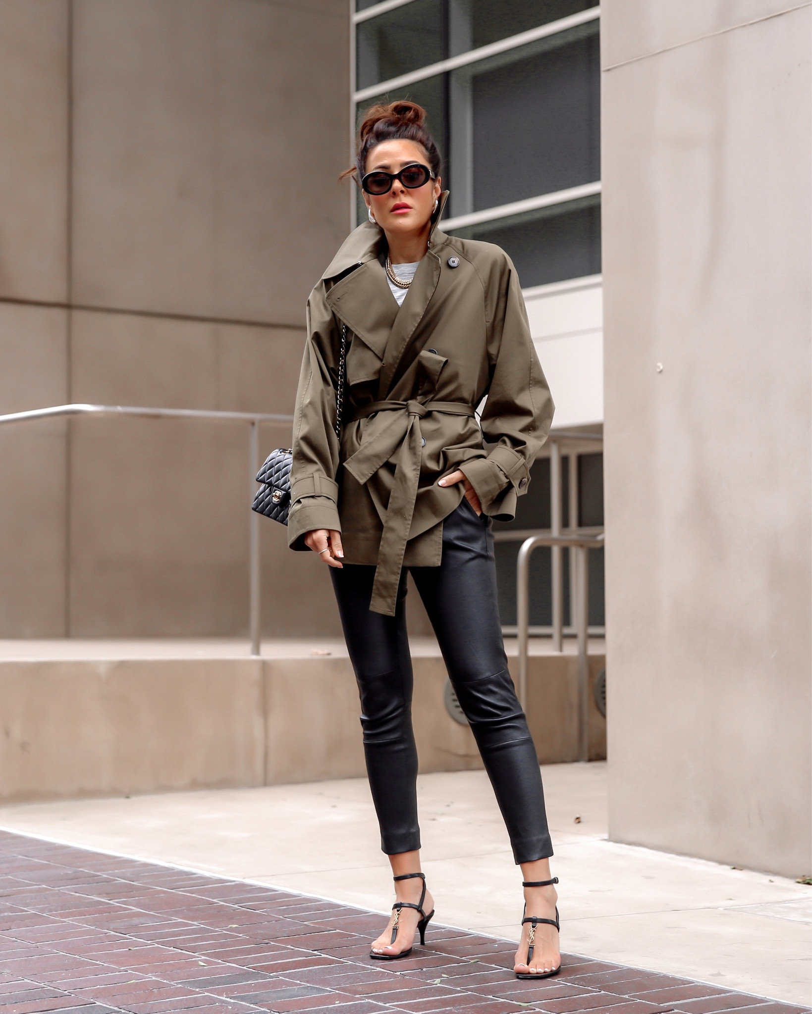 ジャケット・アウター S fur embroidery trench short THEREDTHREAD