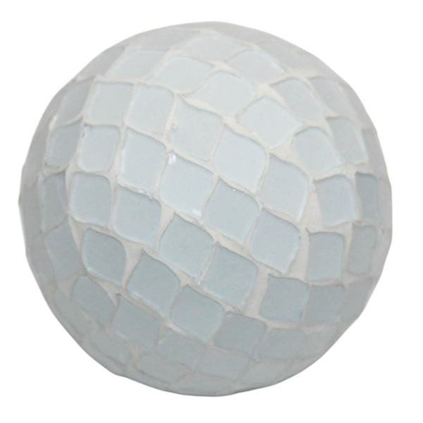 White Mosaic Orb, 4" | At Home