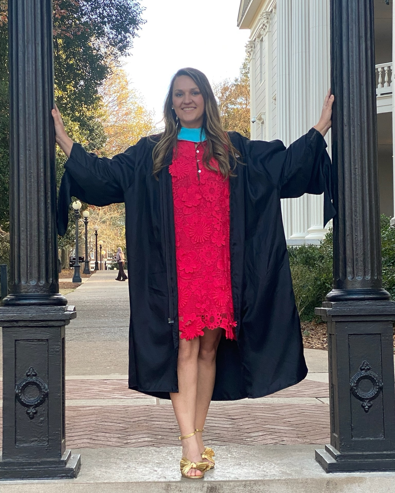 This dress was so perfect for my UGA graduation. This dress is beautiful and can be worn for all your special occasions or a go to Sunday dress for church!❤️ 

#LTKootd #LTKBeauty #LTKSaleAlert