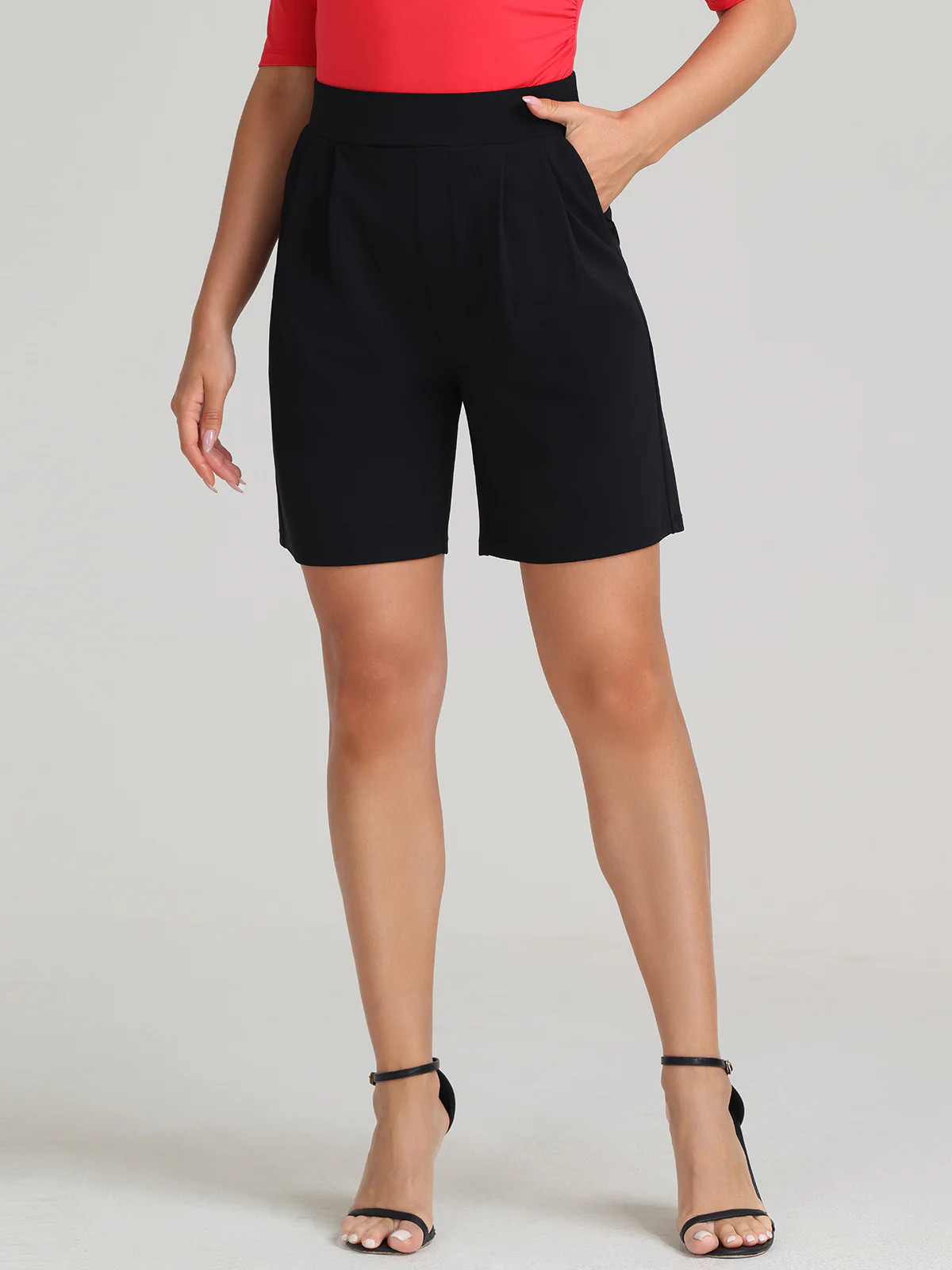 89th & Madison Pleated High Waist Shorts | 89th + Madison