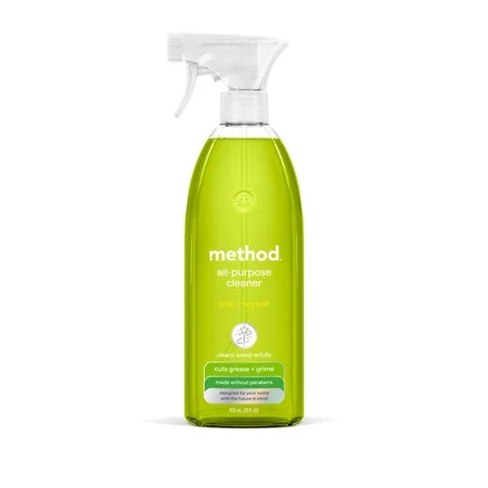 method All-Purpose Cleaner Spray, Lime + Sea Salt - Cuts Grease & Grime on Counters, Glass, Sealed Wood & Floors, for Kitchen & Bathroom, 28 fl oz | Walmart (US)