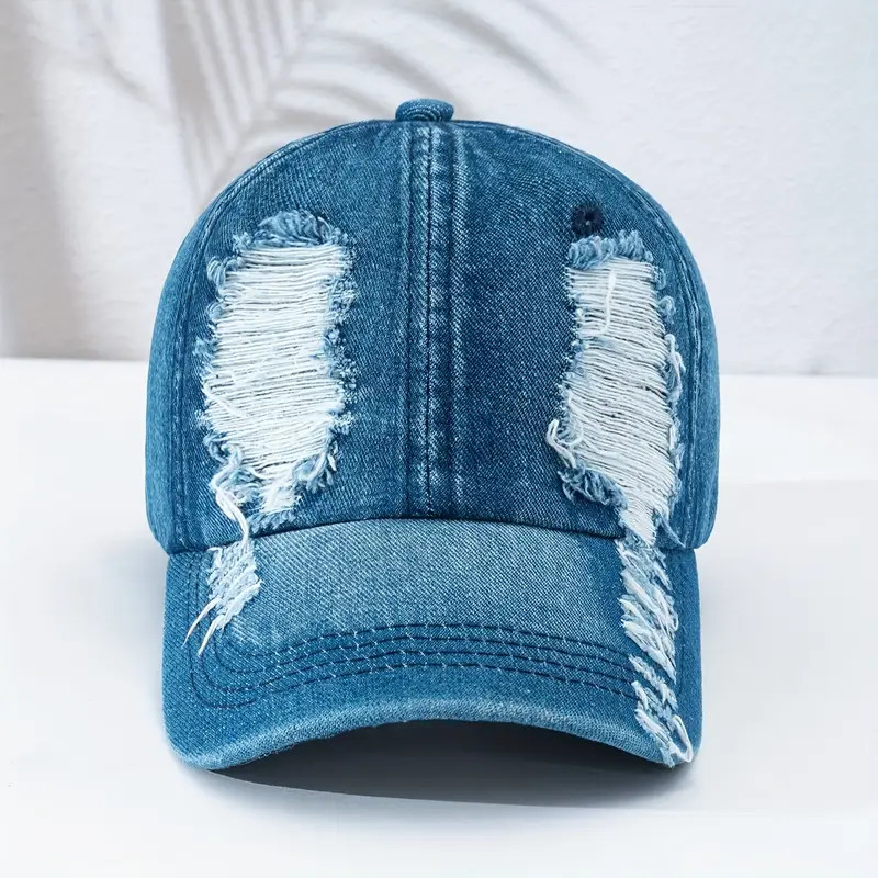 1pc Unisex Sunshade Washed Denim Baseball Cap With Trendy Pattern For Matching Sportswear Jeans A... | Temu Affiliate Program
