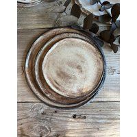 Ceramic Plate, Handmade Rustic Housewarming Plates, Dinnerware Gift | Etsy (US)