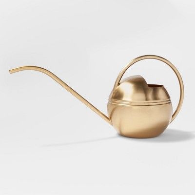 7.2" x 6" Stainless Steel Watering Can Gold - Smith & Hawken™ | Target