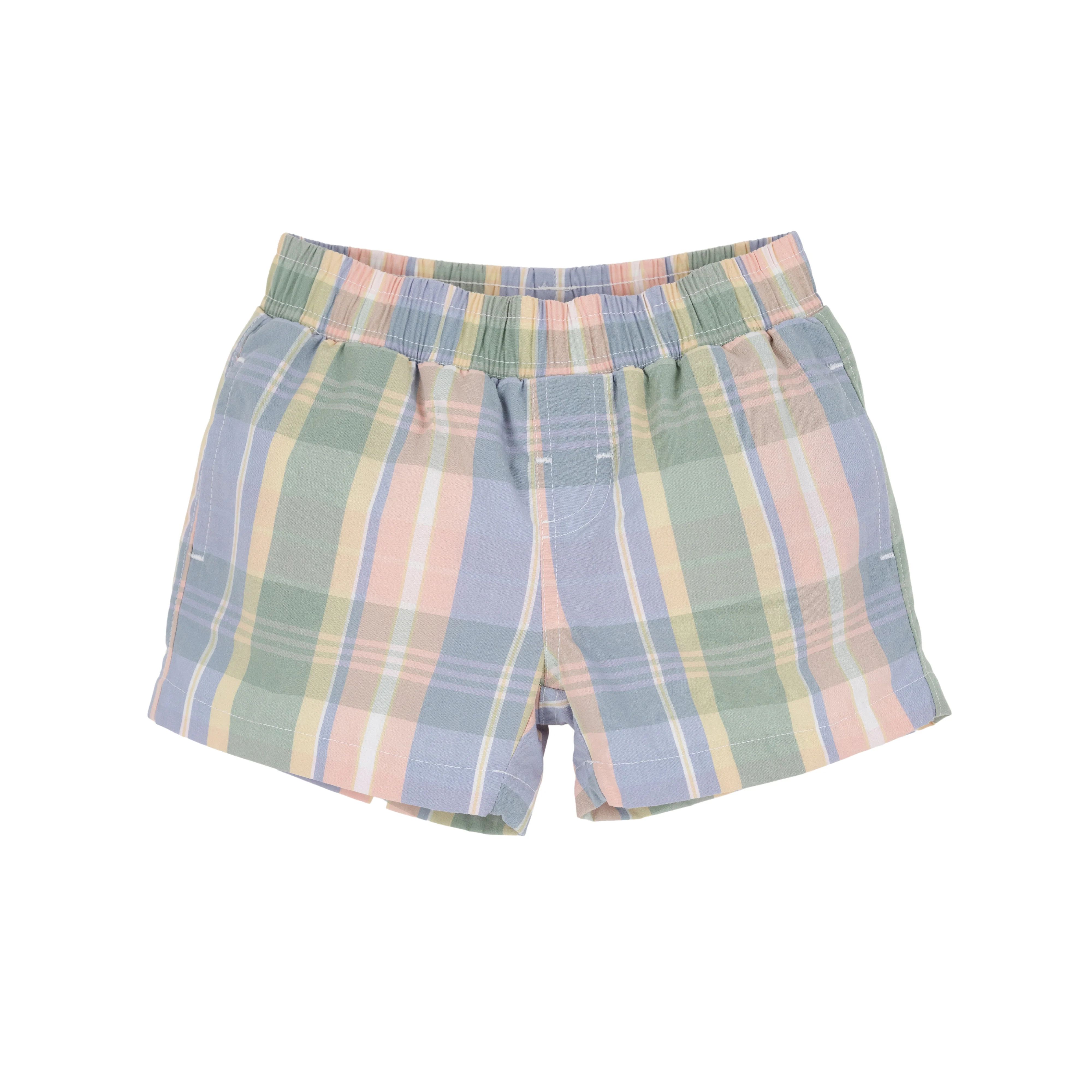 Sheffield Shorts - Osprey Point Plaid with Worth Avenue White Stork | The Beaufort Bonnet Company