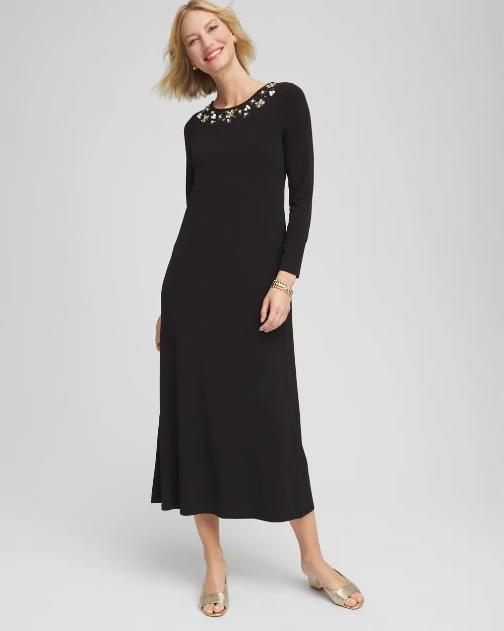 Embellished Column Maxi Dress | Chico's