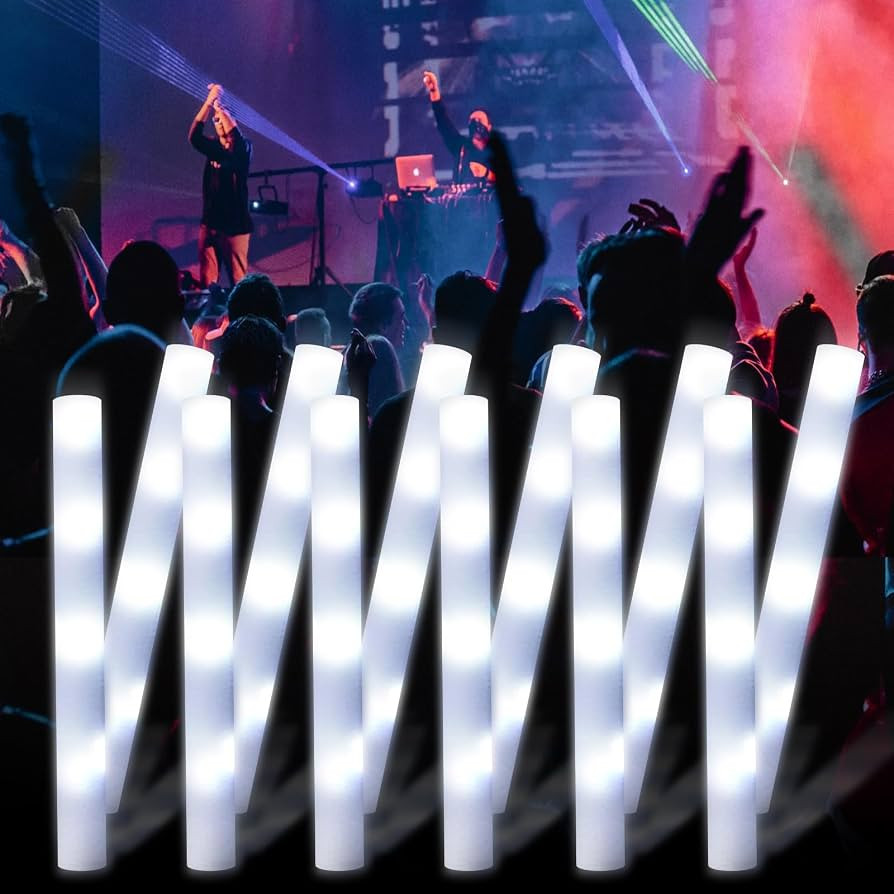 LED Foam Glow Sticks, 18.9 INCH Bulk Glow Sticks, LED Light Sticks, Light-Up Sticks for Concerts,... | Amazon (US)
