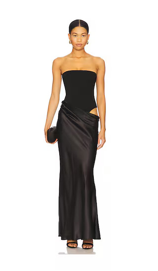 Carrie Maxi Dress in Black | Revolve Clothing (Global)