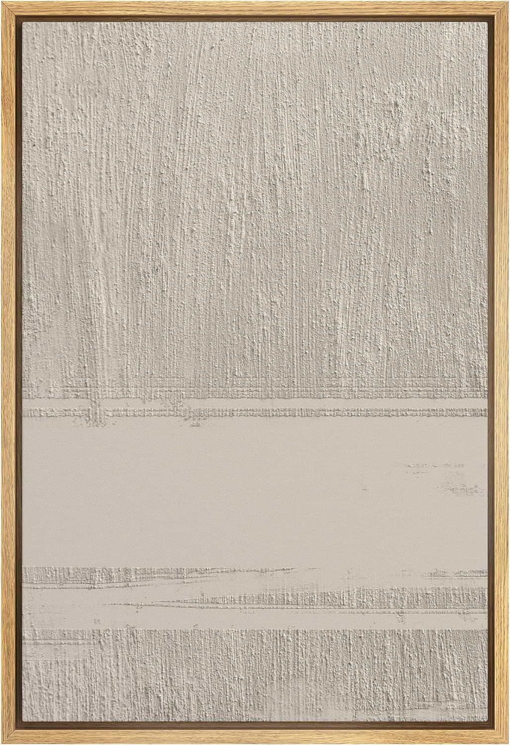 SIGNWIN Framed Canvas Print Wall Art Gray Tan Rustic Color Block Field Abstract Shapes Illustrati... | Amazon (US)