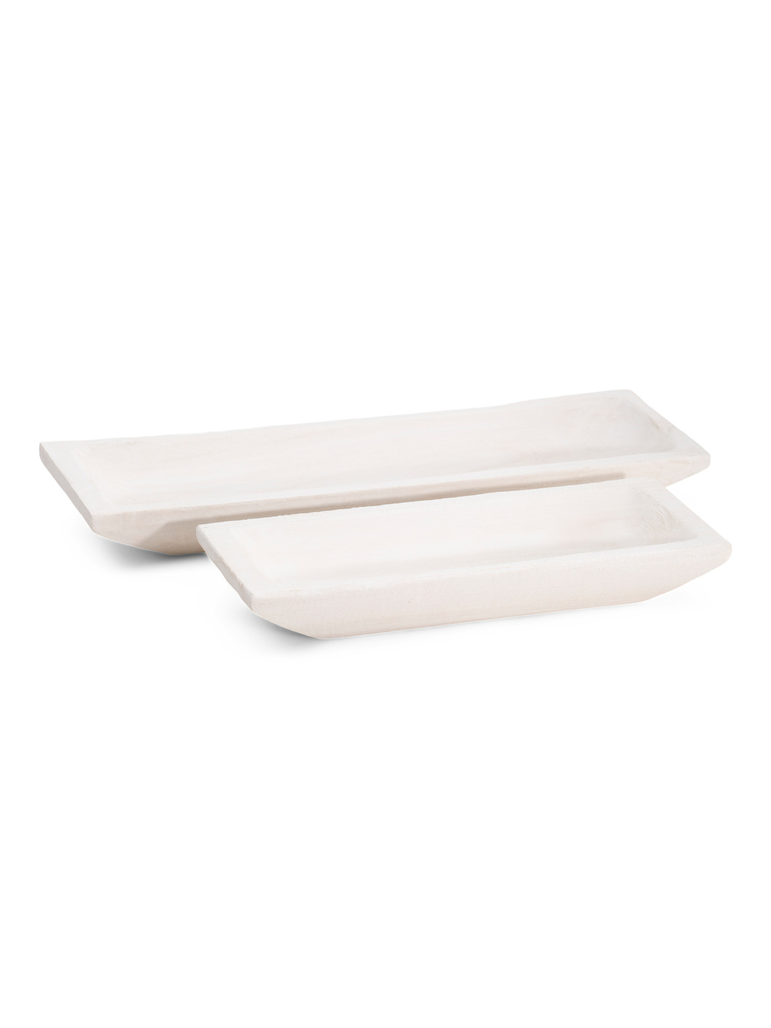 Set Of 2 Wood Rectangular Trays | TJ Maxx