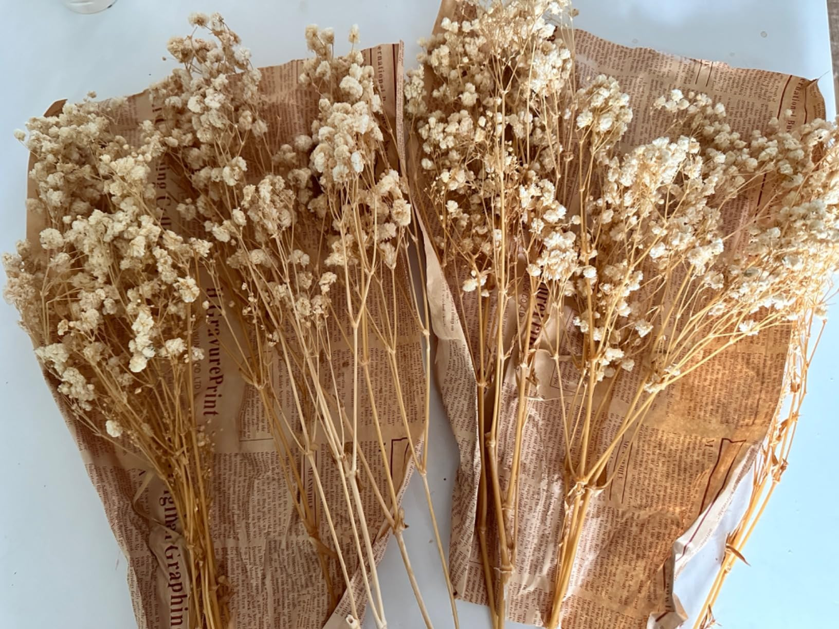 4000+ Dried Babys Breath Flowers Bulk - 17" Ivory White Dried Flower Bouquet, Real Natural Gypsophila Branches for Vase Filler, Wedding, Table Centerpiece, Home Decor, DIY Wreath Floral, Crafts | Amazon (US)