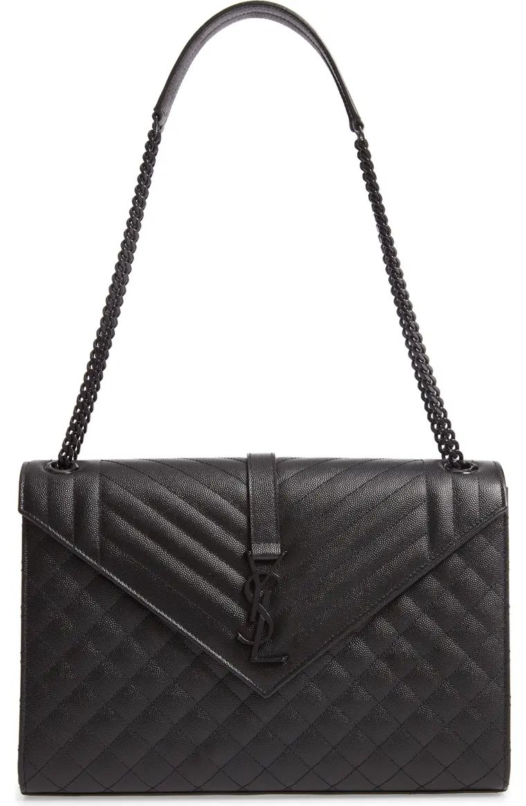 Large Mono Calfskin Leather Shoulder Bag | Nordstrom