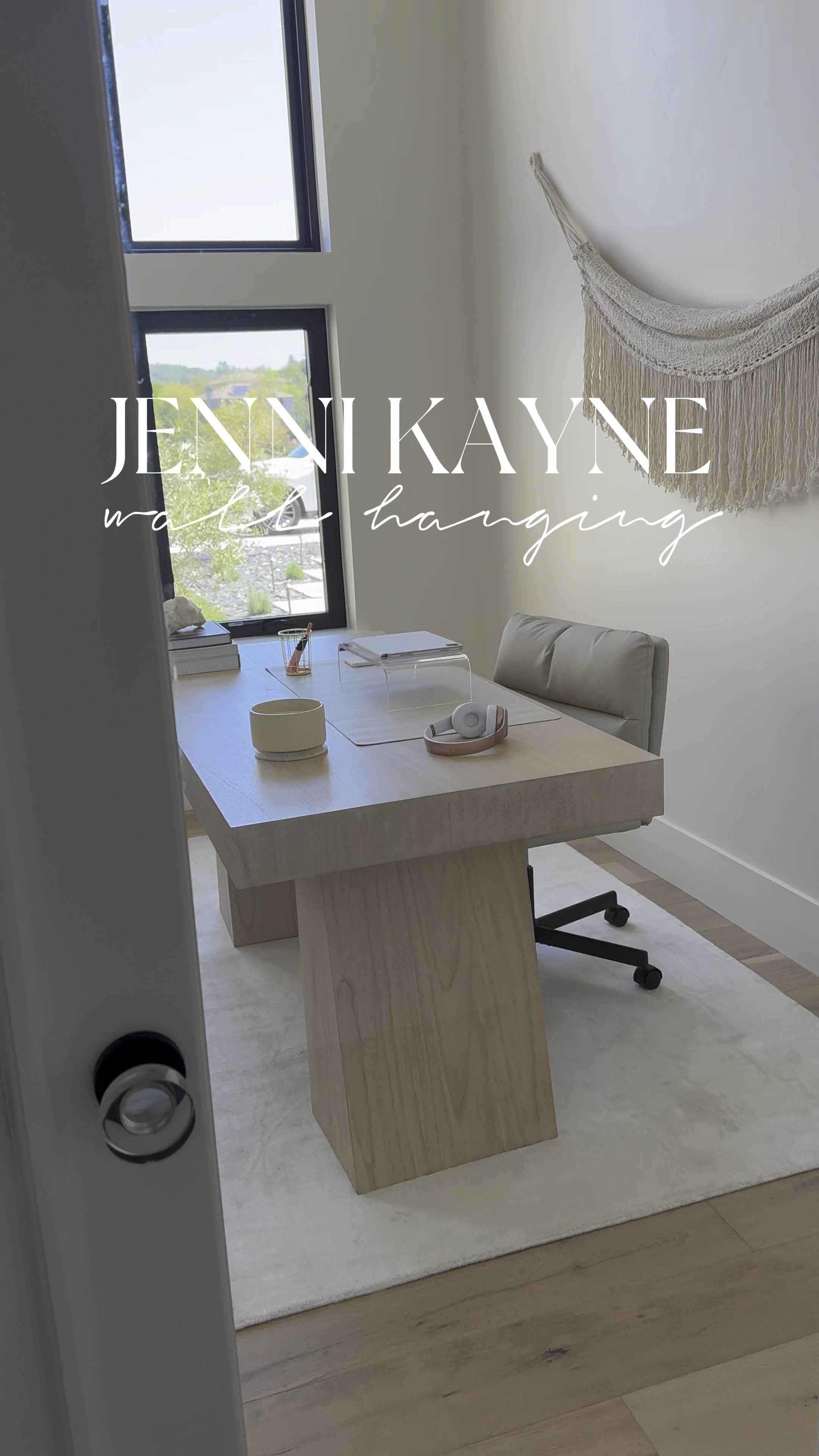 love this neutral woven macrame style wall hanging! here it is in my home office

neutral home decor, neutral office, home office decor ideas, white oak desk 

#LTKhome #LTKGiftGuide #LTKSeasonal