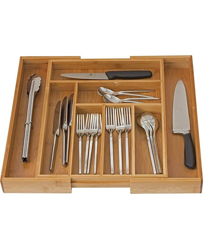 Bamboo Expandable Cutlery Drawer Organizer | Macys (US)