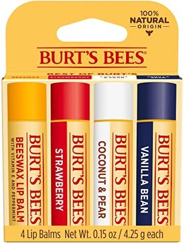 Burt's Bees Lip Balm Stocking Stuffers, Moisturizing Lip Care Christmas Gifts, 100% Natural, Orig... | Amazon (US)
