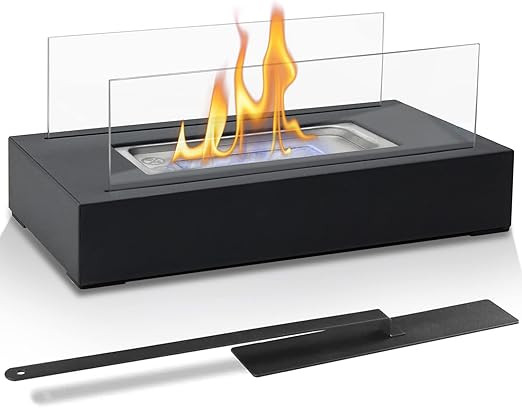 Poofzy Portable Fireplace Indoor Outdoor, Table Top Firepit with Flame Snuffer & Funnel - 13.8 x ... | Amazon (US)