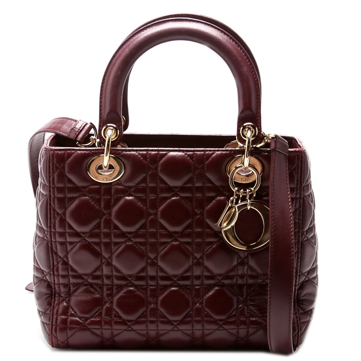 Lady Dior Medium Lambskin | Keeks Designer Handbags
