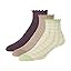 Ted Baker Women's 3 Pack Ruffle Anklet Socks, Foam Green/Savannah Tan/Blackberry, One Size : Amaz... | Amazon (CA)