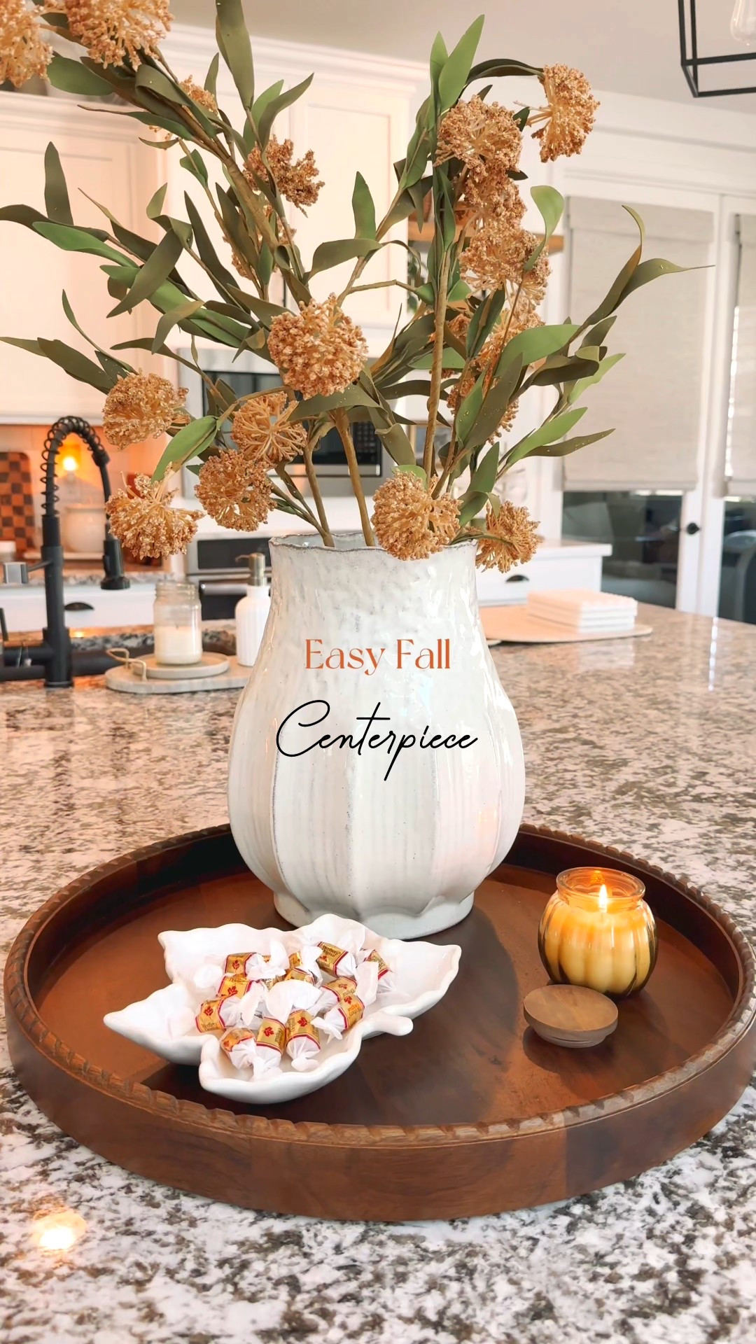 Easy Fall 🍁centerpiece 
Fall florals, Target Fall decor, pumpkin 🎃 candle 

#LTKHome #LTKFindsUnder50 #LTKSeasonal