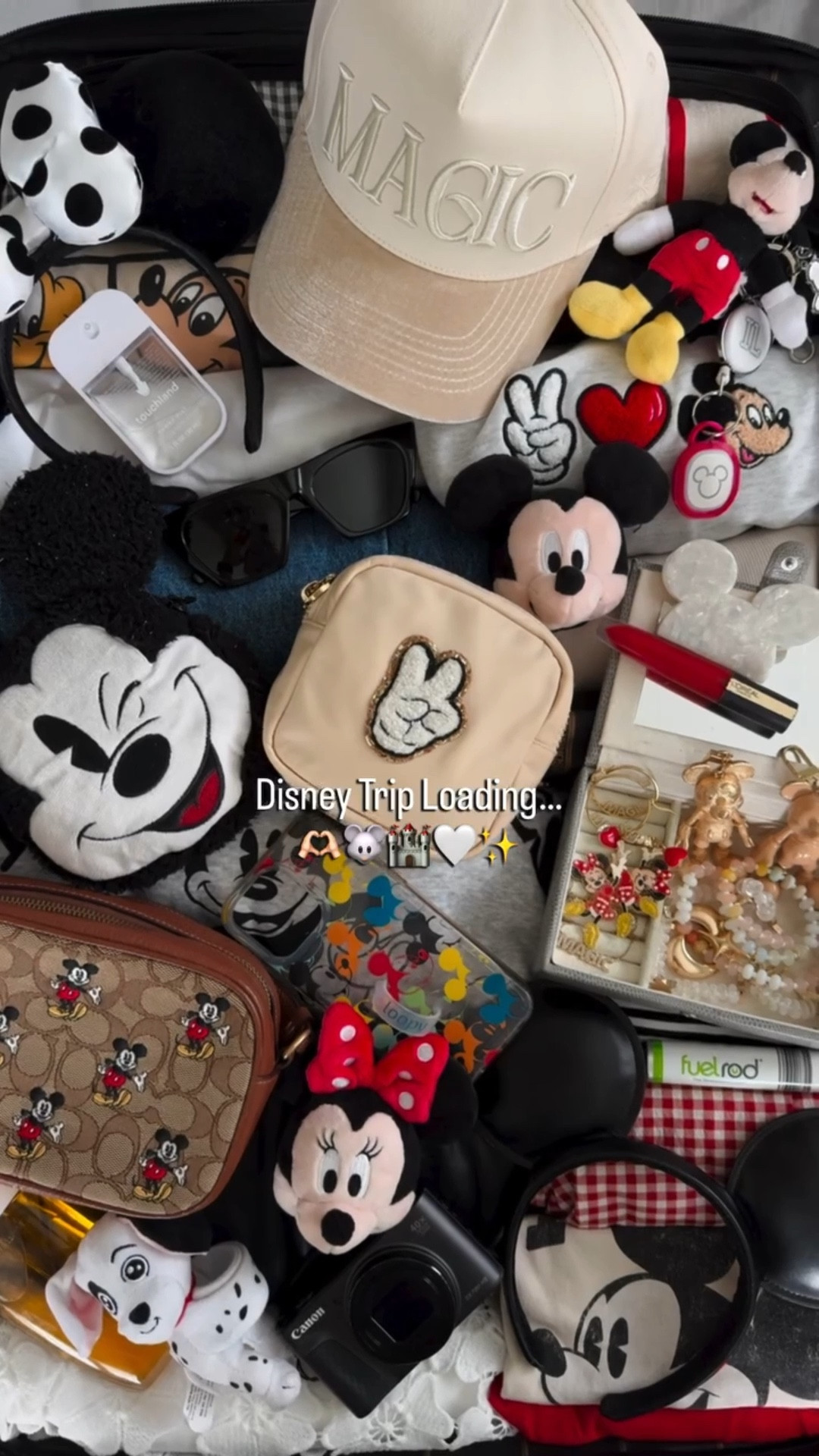 Disney Trip Loading… 🫶🏻🐭🤍🏰✨ here are some of my essentials for a Disney Trip

#disneytrip #disneyadult #disneystyle #disneyoutfits #disneyaccessories #canon #baublebar #stoneyclover #touchland #fuelrod #coach #bullsitoys #loopy

#LTKFamily #LTKFindsUnder100 #LTKFindsUnder50