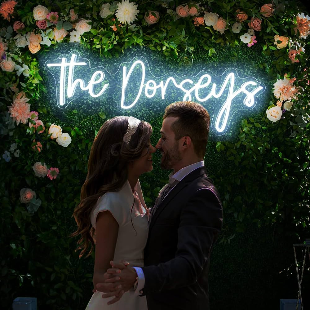 Jadetoad LED Neon Sign Customizable for Wedding Party Backdrop Photo Shoot Prop Home Decor, Perso... | Amazon (US)