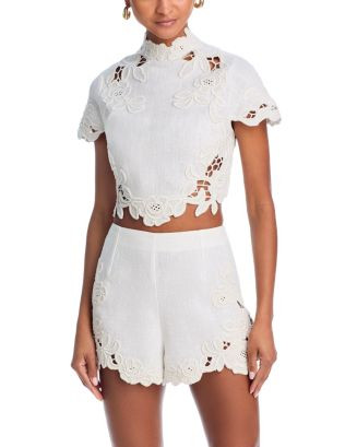 Filippa Embroidered Crop Top | Bloomingdale's (US)