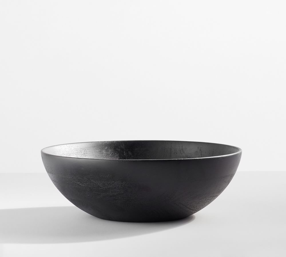 Chateau Acacia Wood Salad Bowl, Large - Black | Pottery Barn (US)