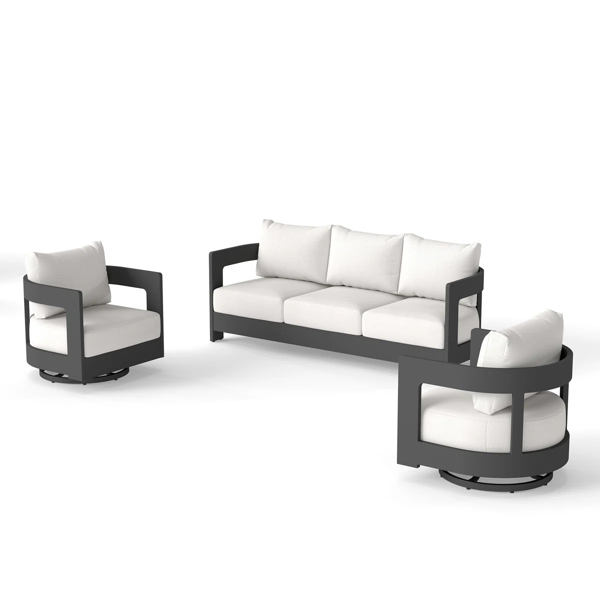 Frances 3 Piece Outdoor Seating Group With Sunbrella Cushions | Wayfair North America