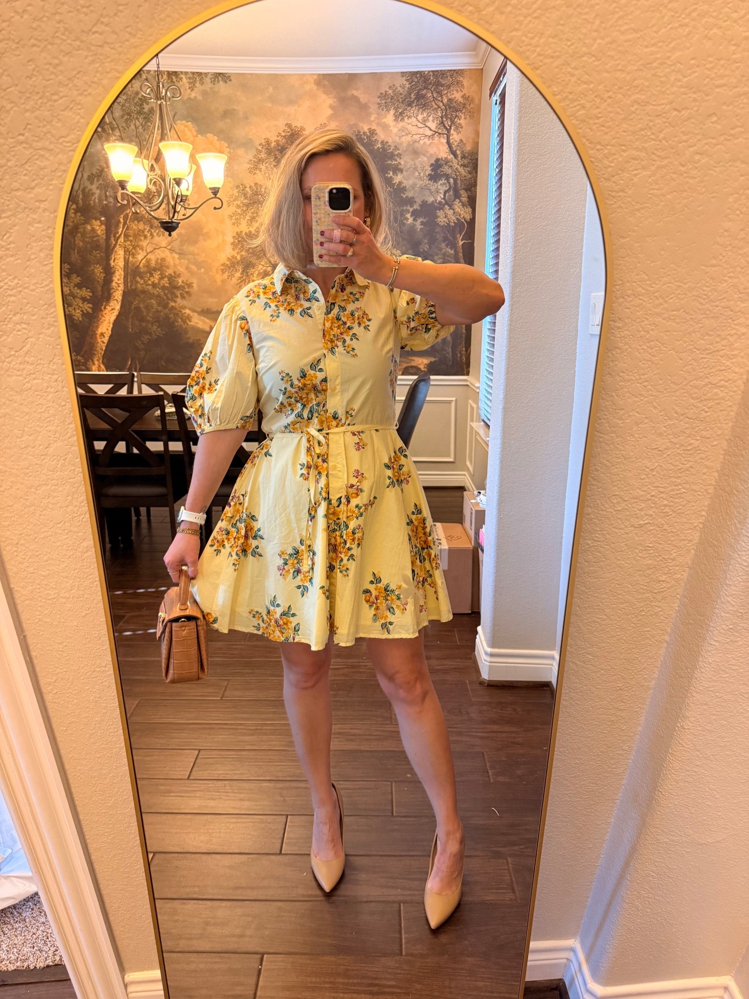 I know Miranda Priestly, but this floral is gorgeous 💛 I’m wearing a size small and it fits true to size. It also comes in a maxi length if you want a longer version.

#over40fashion #floraldress #workingmomstyle #modernmom #millenialmom
Spring dress, Easter dress 



#LTKWorkwear #LTKSeasonal #LTKOver40
