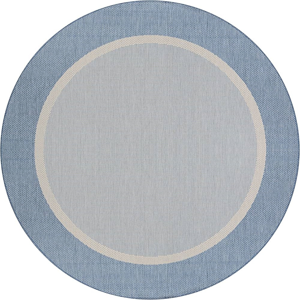 Couristan Stria Texture Area Rug, 7'6", Champagne-Blue | Amazon (US)