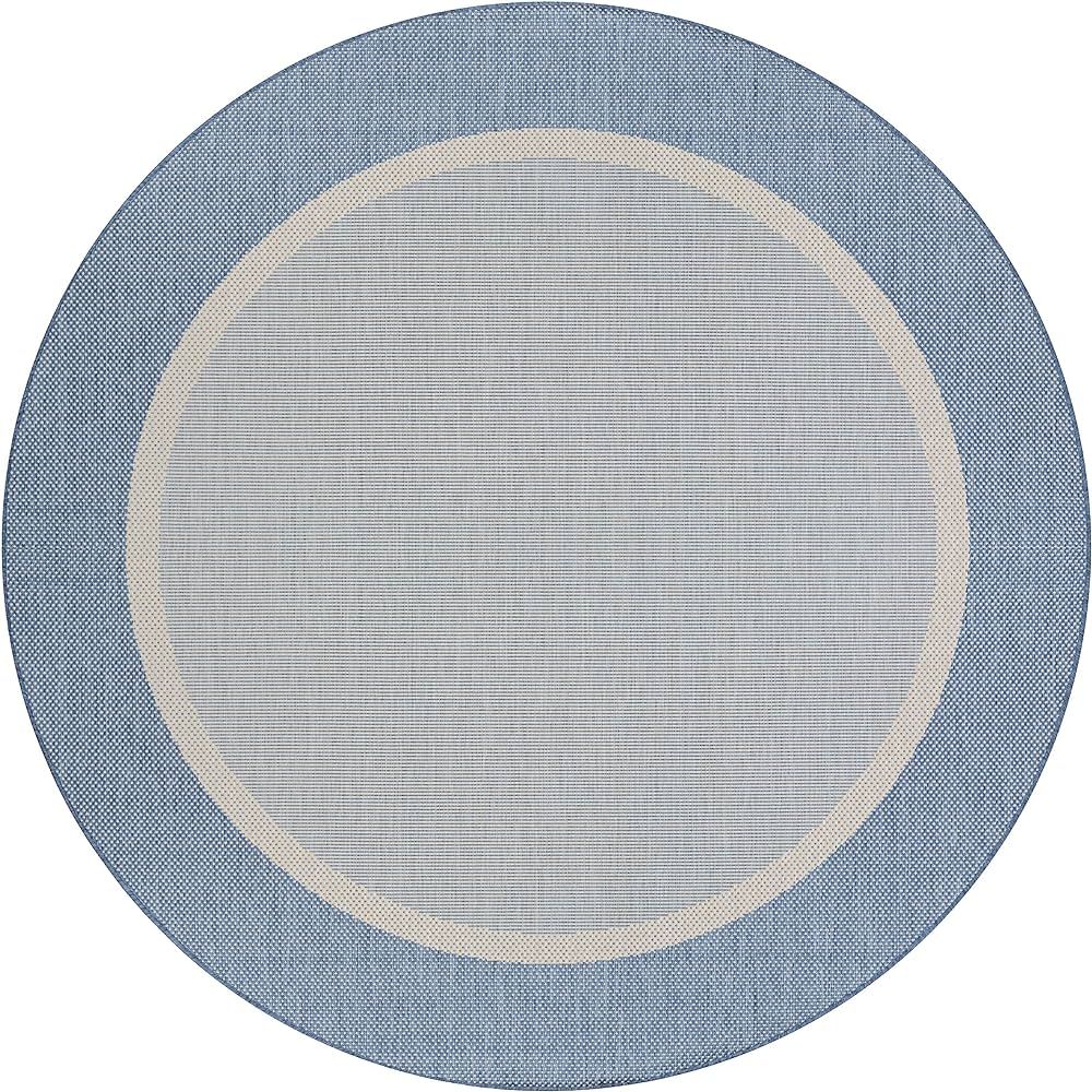 Couristan Stria Texture Area Rug, 7'6", Champagne-Blue | Amazon (US)