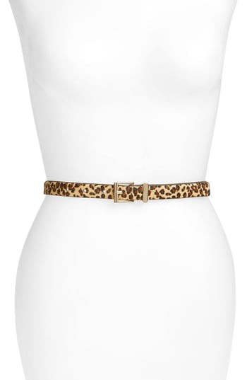Women's Halogen Square Keeper Calf Hair Belt, Size X-Small - Leopard | Nordstrom