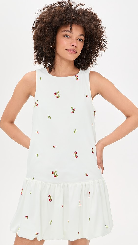 Strawberry Kiss Bubble Hem Mini Dress | Shopbop