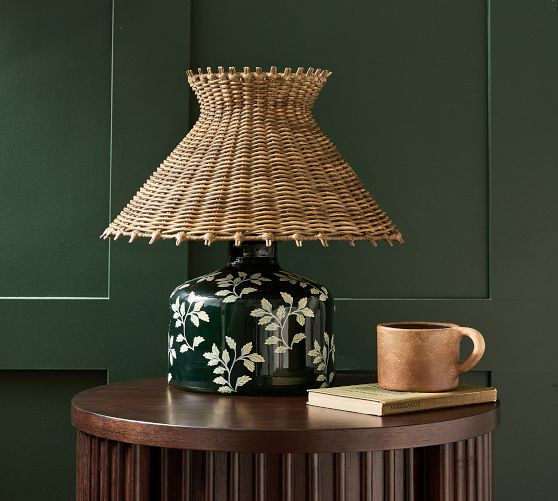 Gwen Floral Glass Table Lamp Base | GreenRow