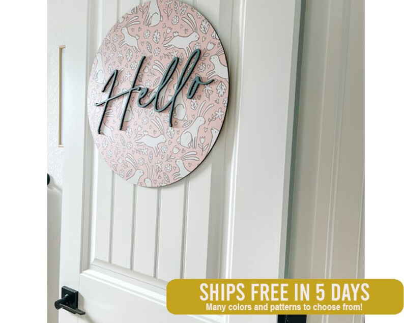 Easter sign, Easter decoration, nursery Easter sign, spring sign, spring decor, Easter door sign,... | Etsy (US)