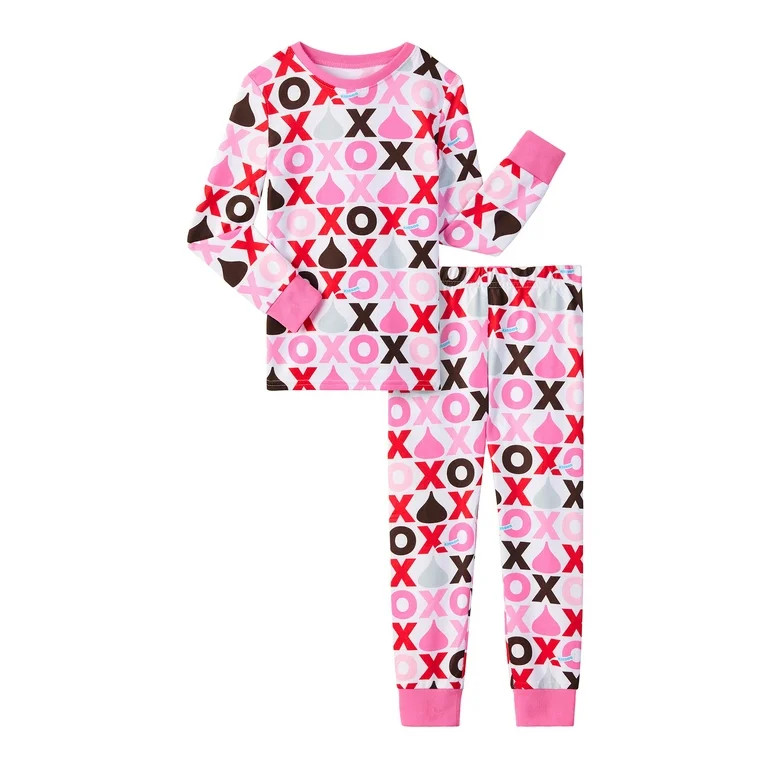 Hershey's Kiss Valentine's Day Toddler Snug Fit Pajama Set, 2-Piece, Sizes 12M-5T | Walmart (US)