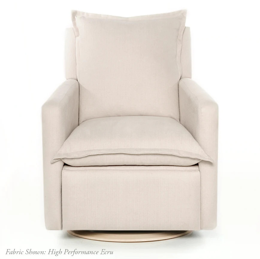 QUICK SHIP FLYNN – Recliner Swivel Nursery Glider – High Performance Ecru | Oilo Studio