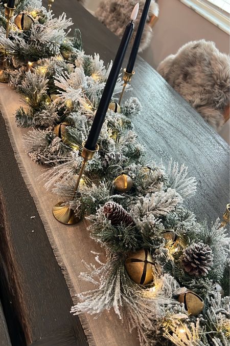 So I really loved how this turned out but my cat peed on it, so I’m currently redoing this with things I could find in time 🤣 

Christmas table decor, modern Christmas, luxe organic, organic modern, gold candlesticks, black candles, garland, linen runner, flocked garland gold champagne holder 

#organicmodern #christmasdecor #amazonhome #founditonamazon #christmastabledecor 

#LTKhome #LTKHoliday #LTKSeasonal