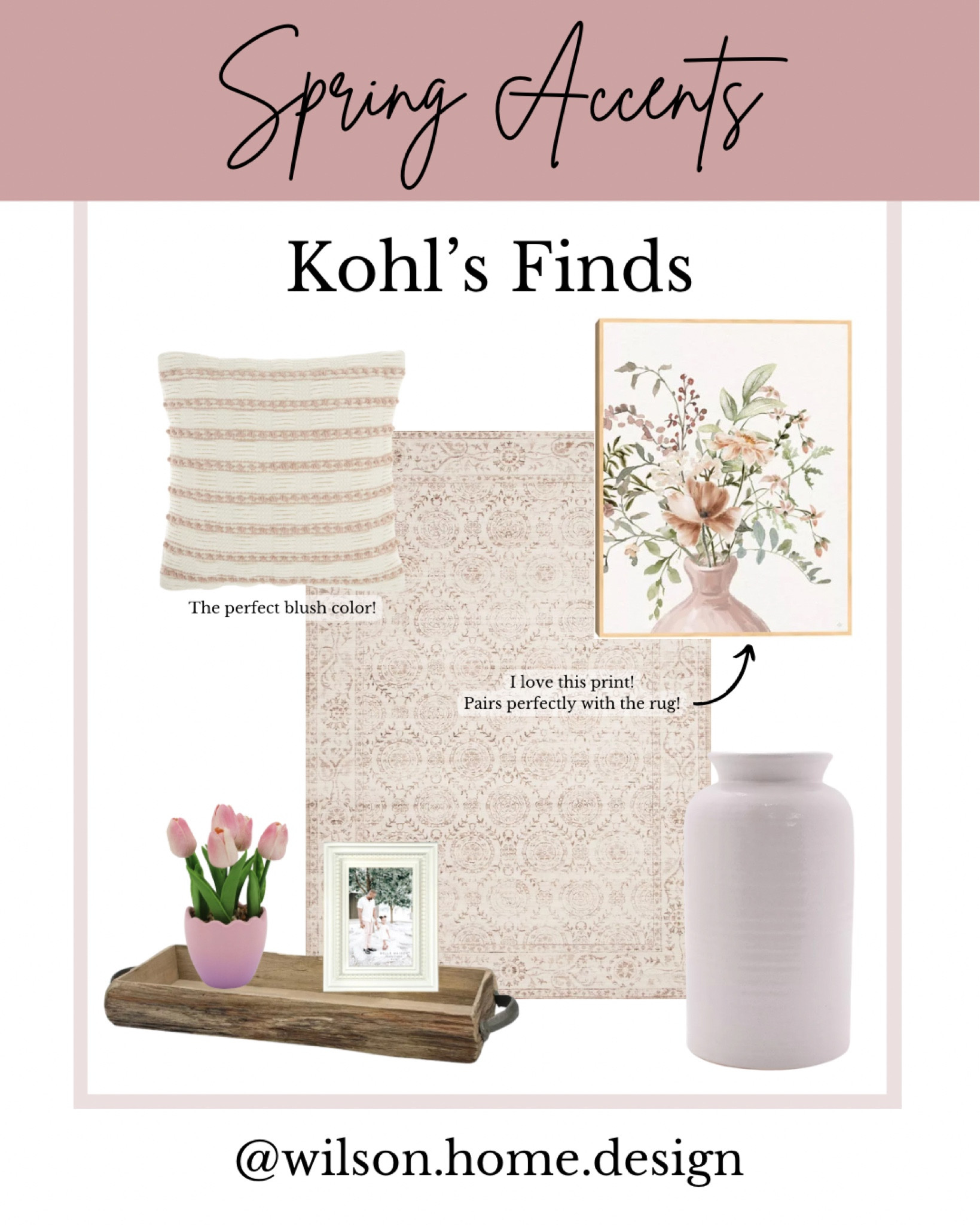 Spring Accents | Kohl’s Finds
I am fighting the urge to not decorate for spring right now even though we still have snow on the ground. Maybe it will make it come faster?! Alright, I’m doing it! These perfect blush colors play so well together without being too much pink!

#LTKSeasonal #LTKhome #LTKSpringSale