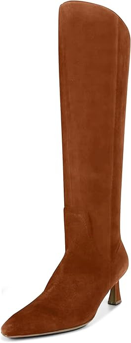 MUCCCUTE Knee High Boots for Women Chunky Heel Square Toe with Side Zipper Pull On Tall Fall Bota... | Amazon (US)