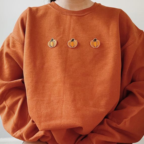 Pumpkin Sweatshirt Vintage Halloween Sweatshirt  Pumpkin | Etsy | Etsy (US)