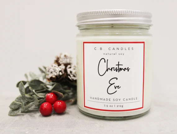 Christmas Eve 100% Soy Candle Handmade Christmas/winter | Etsy | Etsy (US)