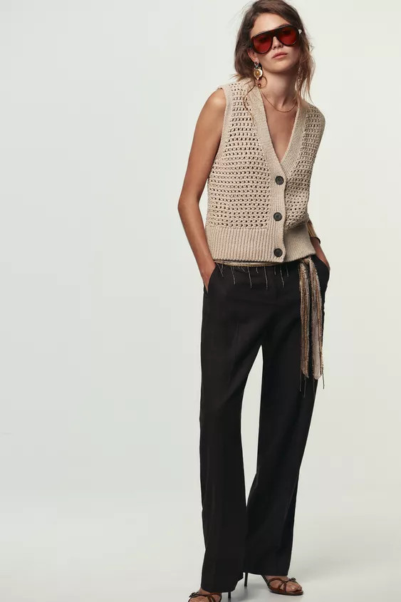 OPEN KNIT WAISTCOAT | Zara UK