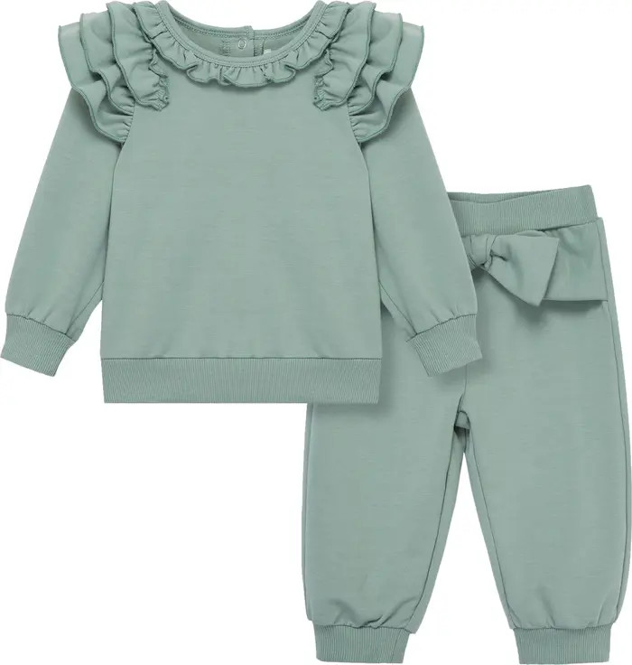 Habitual Kids Ruffle Long Sleeve Top & Joggers Set | Nordstrom | Nordstrom