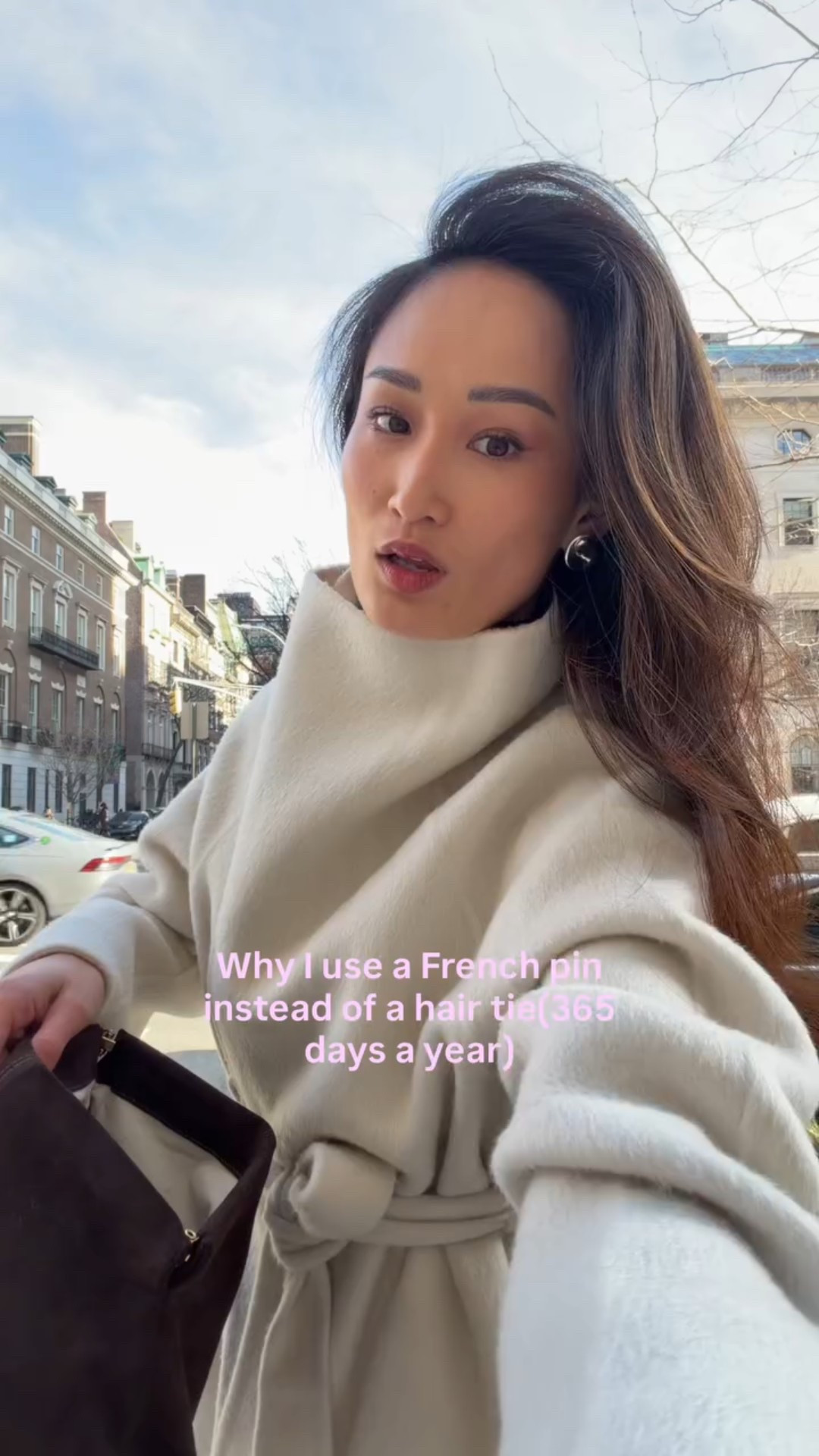 The French pin 365 days a year, so easy and preserve my curls #frenchpin #easyhairdo