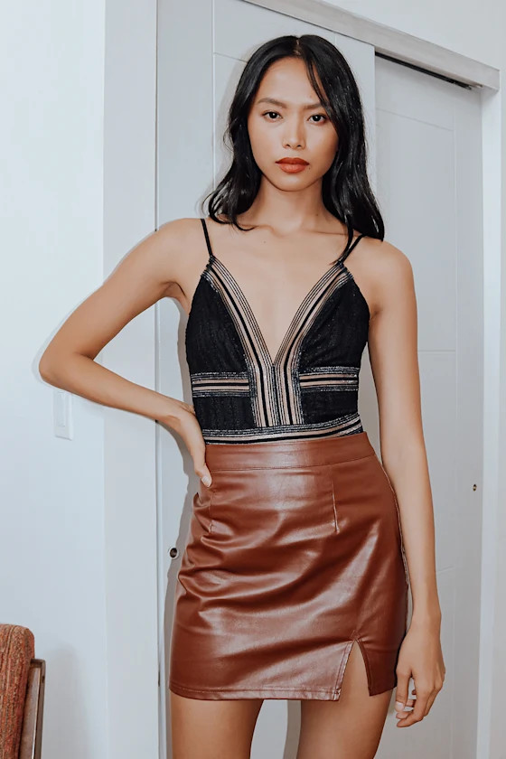 Casita Black Lace Sleeveless Bodysuit | Lulus (US)